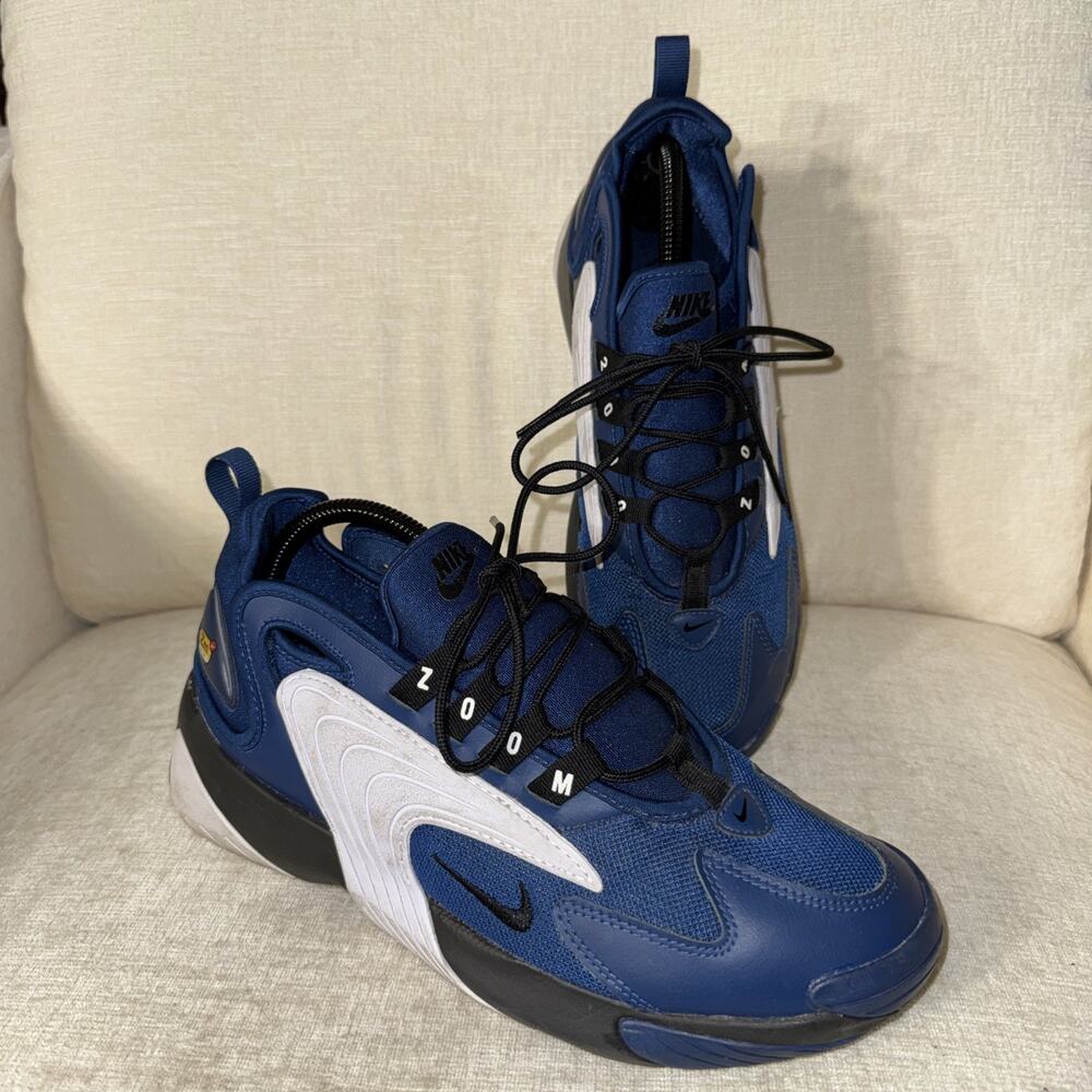 NIKE ZOOM 2K COASTAL BLUE/BLACK-WHITE SIZE MEN'S 8.5 (AO0269-402) EUC